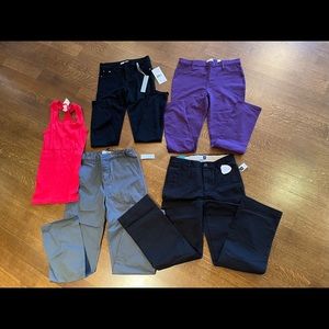 NWT size 12 14 lot of 5 pcs uniform pants